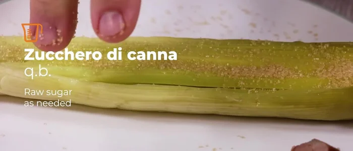 Caramellare lo zucchero di canna in forno per creare un fondo per l'anatra.