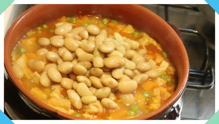 Aggiungere i fagioli di Spagna e cuocere per altri 10 minuti.