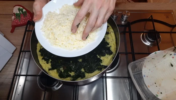 Cospargere con abbondante mozzarella e scamorza grattugiate. (666.019)